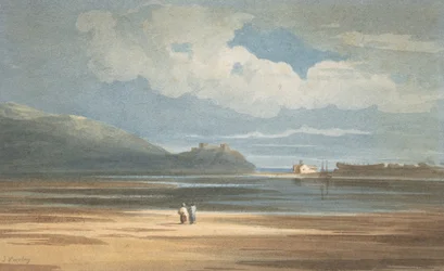 Château de Harlech à travers le Traeth Mawr