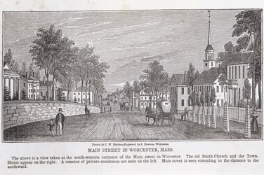 Rue principale à Worcester, de 