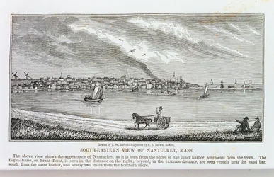 Vue sud-est de Nantucket, de 
