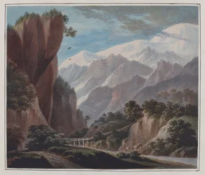 Ascension de la vallée de Sallanches à Chamonix, vers 1781