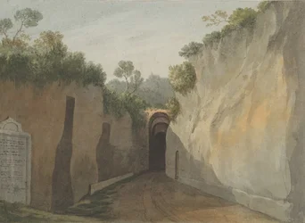 Entrée de la grotte de Posillipo, Naples, 1778-1779
