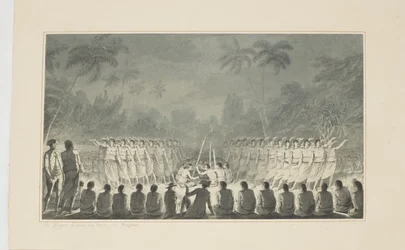 5: Une danse nocturne par des hommes, à Hapaee, d