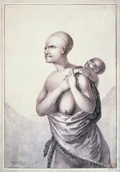 Femmes indigènes de la Terre de Van Diemen, maintenant Tasmanie, janvier 1777, dessin de John Webber (1750-1793), Australie