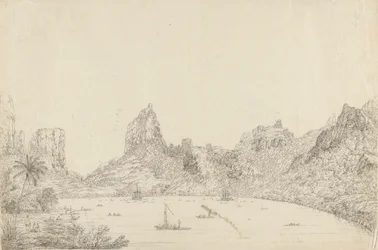 Vue du port de Taloo sur l
