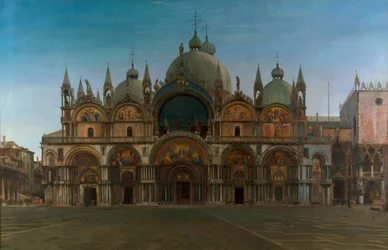 Façade occidentale de la Basilique de San Marco, Venise, Italie