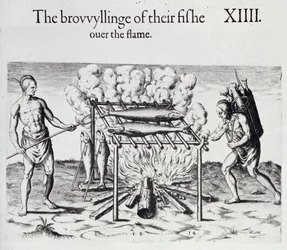 Cuisson du poisson, planche de 
