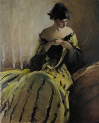 Étude en noir et vert, esquisse à l