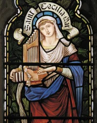 Sainte Cécile, Fenêtre de la Chapelle de la Dame