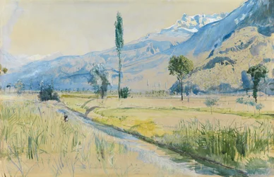 Vouvri, Suisse (aquarelle et crayon)