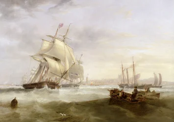 Navires au large de Hartlepool