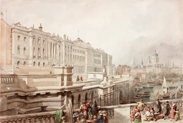 Somerset House et Saint-Paul depuis le pont de Waterloo