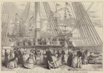 La revue navale, danse à bord du HMS Caesar, 91, capitaine Robb