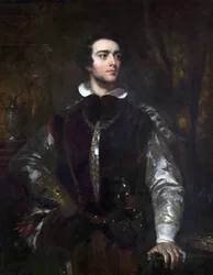 Un gentleman en costume élisabéthain, vers 1850