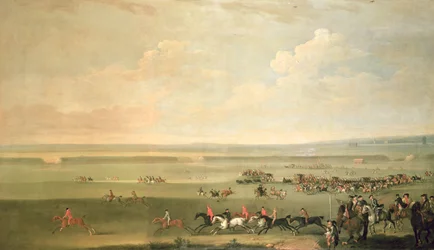 Le poteau de départ à Newmarket