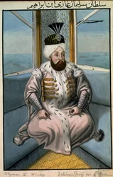 Solyman II (1642-1691), sultan de 1687 à 1691, tiré de « Une série de portraits des empereurs de Turquie ».
