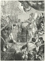 Sir Francis Drake recevant son adoubement de la reine Élisabeth I, 1581