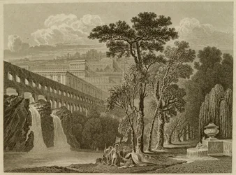 Alexandre et Diogène, gravé par Edward Francis Finden (1791-1857)