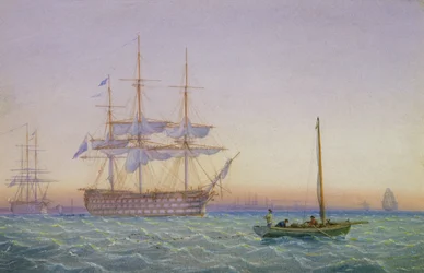 Frégates de S.M. au mouillage
