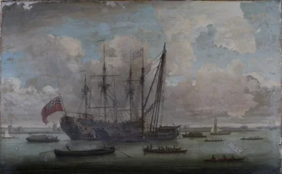 Un Hulk pur réaménageant un East Indiaman