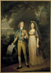 Gustave IV Adolphe de Suède - Portrait de Gustave IV Adolphe de Suède (1778-1837) et de Frédérique Dorothée Wilhelmine de Bade (1781-1826), reine de Suède