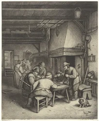 Intérieur paysan avec joueurs de trictrac
