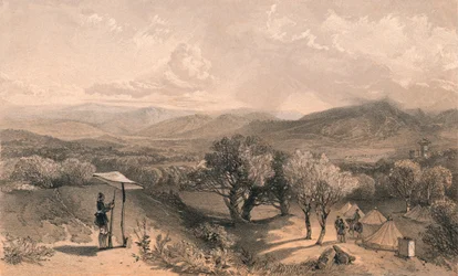 La vallée de Baidar, depuis la villa arrière de Petroski, regardant vers l
