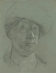 Autoportrait au chapeau de toile
