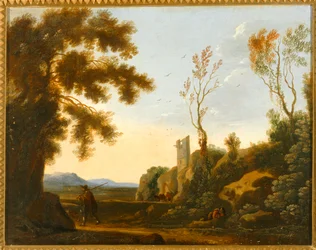 Paysage avec arbres ... (huile sur toile)