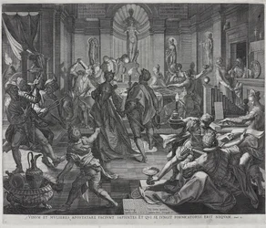 Une maison de mauvaise réputation, gravée par Johannes Sadeler I