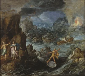 Naufrage de la flotte grecque lors du retour de Troie