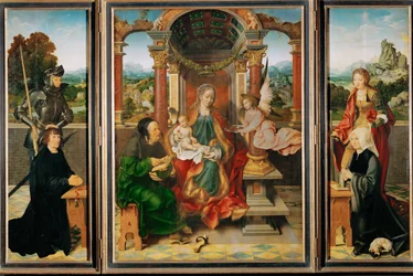 Autel (peinture sur bois de chêne)