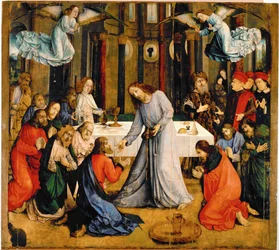 La communion des apôtres (huile sur bois)