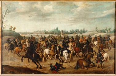 Escarmouche de cavalerie devant 