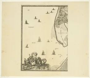 Carte de la Meuse de Rotterdam à la mer du Nord (première partie)