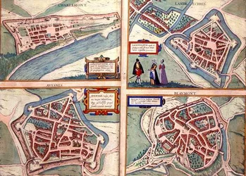 Cartes de Charlemont, Landrechies, Avesnes et Beaumont, de 