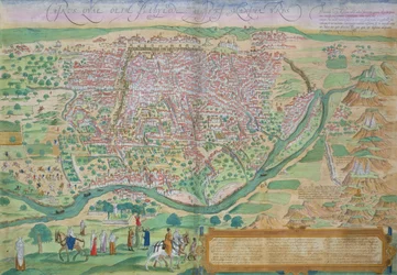 Carte du Caire, tirée de Civitates Orbis Terrarum par Georg Braun (1541-1622) et Frans Hogenberg (1535-90), v. 1572