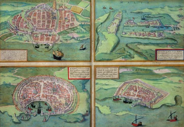 Carte de Calais, Malte, Rhodes et Famagouste, de 
