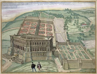 Vue de la Villa Farnese et des jardins, de 