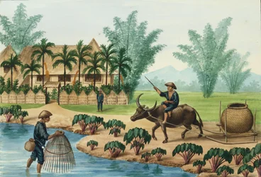 Manille et ses environs : une scène sur la rivière Pasig