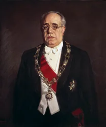 Portrait de Manuel Azana (1880-1940), homme politique espagnol