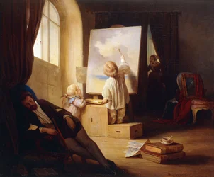 Le peintre endormi, 1841
