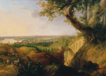 Vue de la ville principale et résidence de Vienne depuis le point de vue près de Nussdorf