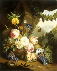 Nature morte avec fleurs assorties