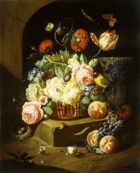 Nature morte avec fleurs assorties