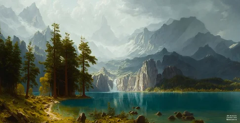 JJM recrée Bierstadt-A: Sierra Nevada (Panorama)