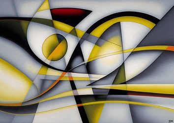 abstrait : argent-jaune_courbe 1