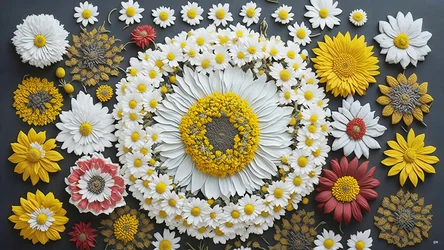 mandala: éléments de camomille-matricaria_01