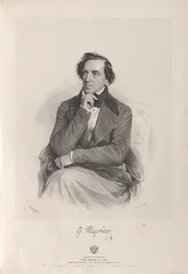 Portrait du compositeur Giacomo Meyerbeer 1791-1864, 1847