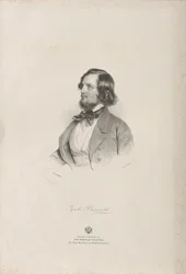Portrait du flûtiste et compositeur Giulio Briccialdi 1818-1881, avant 1850