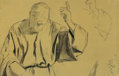 Étude de draperie pour le tableau "Ascension du Christ"
